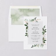 Leafy Frame Standard Envelope Liners Hunter Green Standard