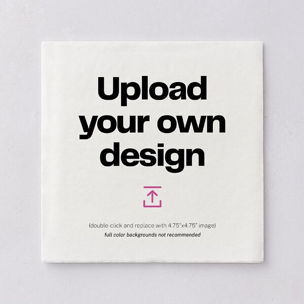 Upload Your Own Design Luncheon Napkins Pure White Napkin Uncoined