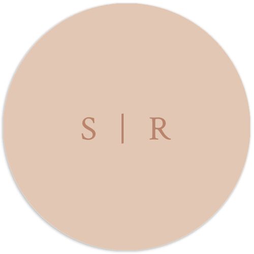 Captured Love Wedding Stickers Tan Circle