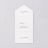Graceful Botanical All-in-One Wedding Invitations Shadow Gray Signature Light Both Recipient and Return Addresses No