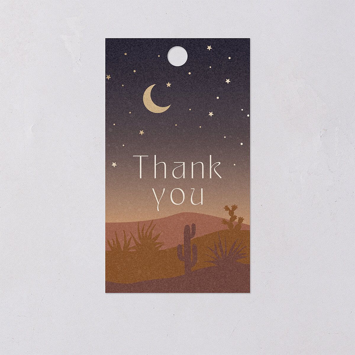 Desert Moon Favor Gift Tags Gold Dark Navy Signature
