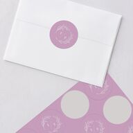 Delicate Lilac Wedding Stickers Amethyst Circle