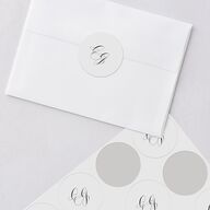 Rose Garden Crest Wedding Stickers by Bridgerton Pure White