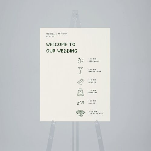 Hand Drawn Recipe Standard Welcome Sign Medium Dark Camo Standard Outdoor Corrugated M Welcome