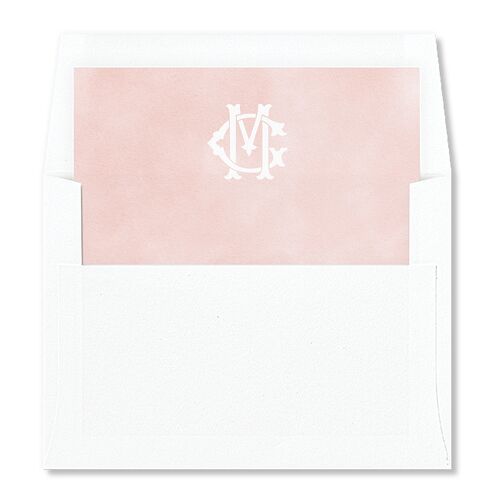 Maximalist Floral Crest Envelope Liners Pink Cotton Standard