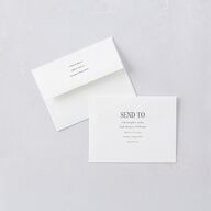 Classically Editorial Save the Date Petite Cards Linen Signature smooth Blank No Standard