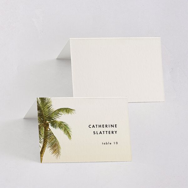 Hawaii Palm Trees Place Cards Sand Signature