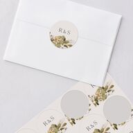 Eucalyptus Edges Wedding Stickers Thyme Circle