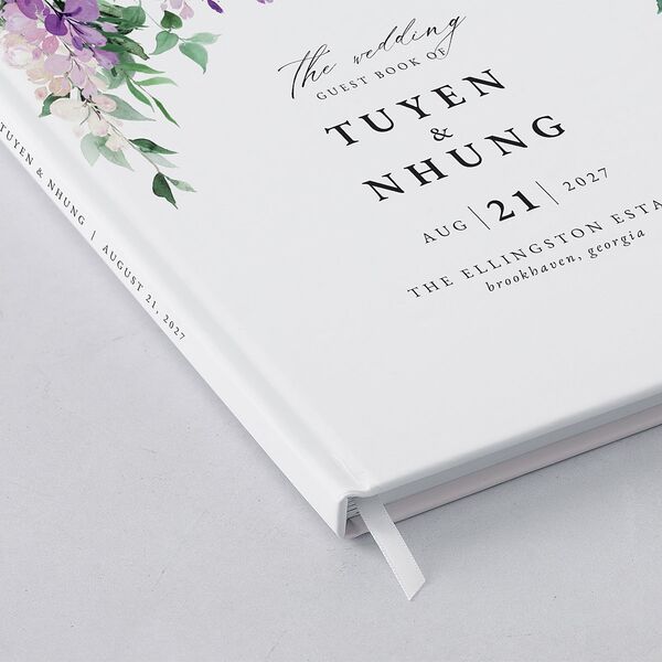 Sparkling Wisteria Guest Books Iris