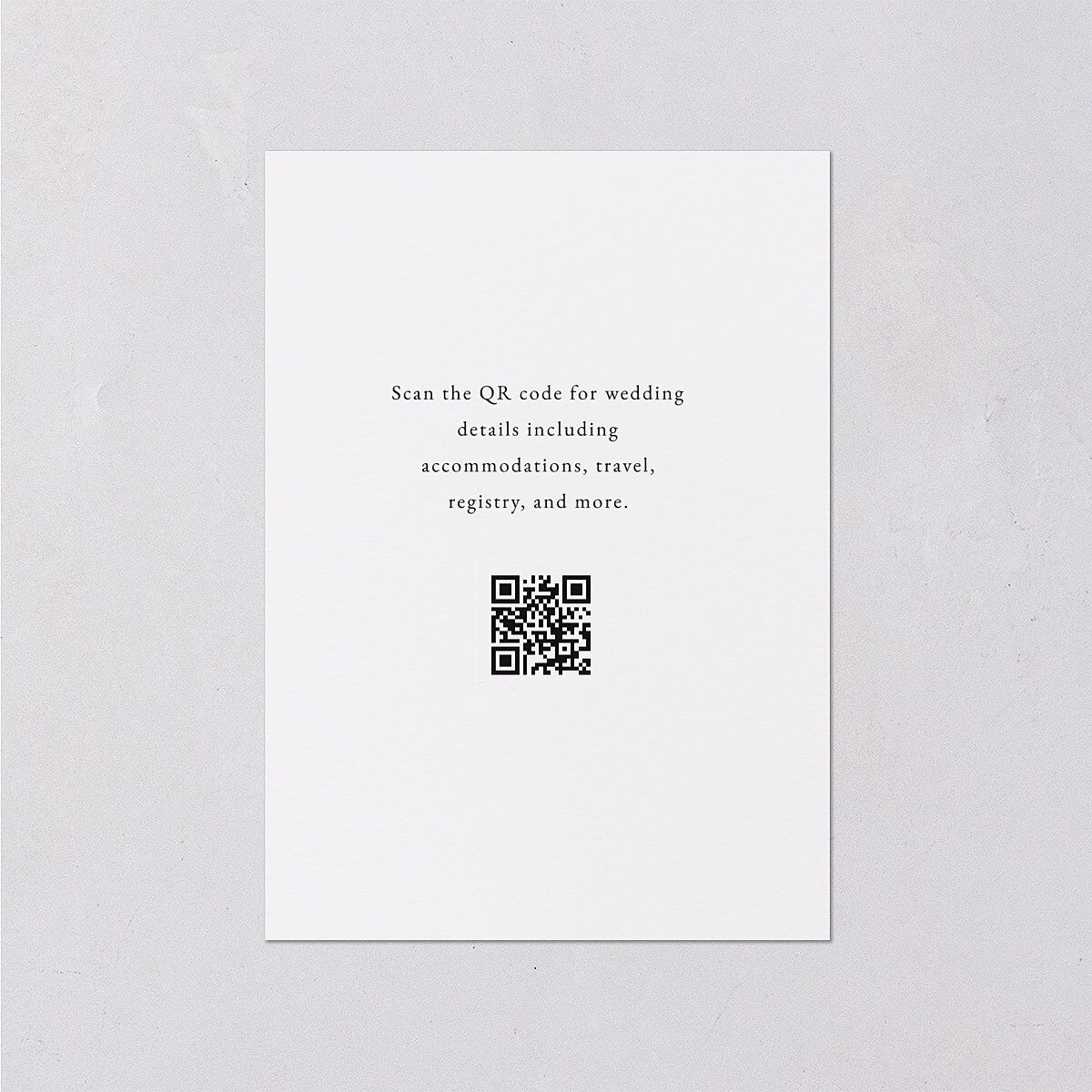 Fairytale Woodgrain Slab Wedding Event Detail Cards Pure White Signature Standard