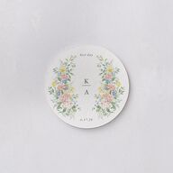 Glamorous Regency Garden Wedding Day Coasters Sage Cardboard Circle