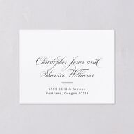 Formal Peony Garden All-in-One Wedding Invitations Dusty Rose Signature Light Both Recipient and Return Addresses No
