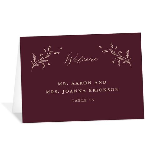 Dark Vintage Fantasy Place Cards Merlot Signature