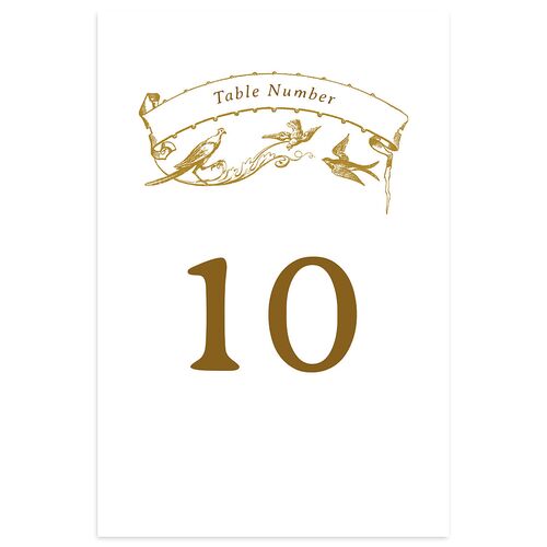 Vintage Toile Table Numbers Saddle Signature