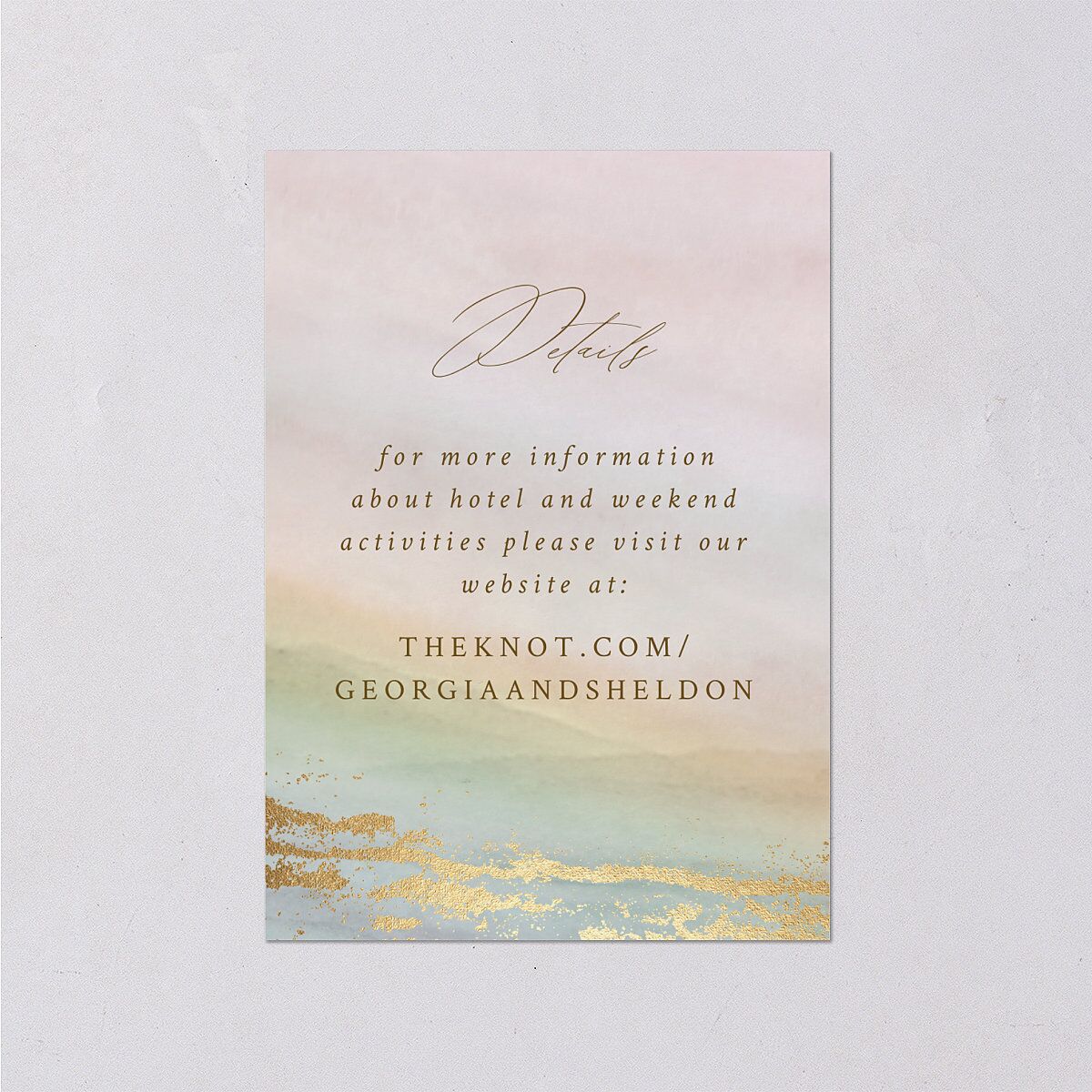 Ethereal Sunset Wedding Enclosure Cards — view 1