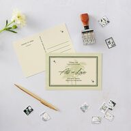Retro Tropical Destination Thank You Postcards Pear