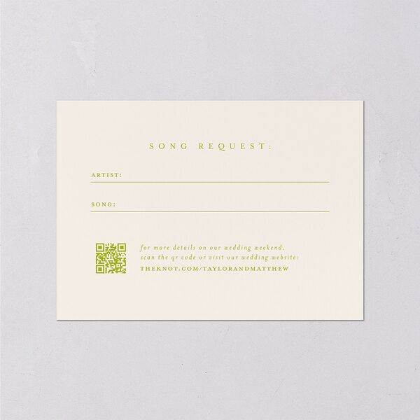 Modern Wedding Of Calligraphy Wedding Response Cards Chartreuse Signature Standard