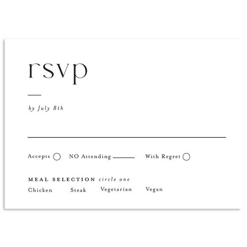 Refined Wedding Response Cards Pure White Signature