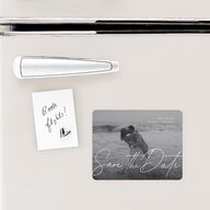 Gilded Corner Save The Date Magnets Pure White Magnet Paper