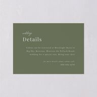Snowy Mountainside Wedding Event Detail Cards Thyme Signature Standard