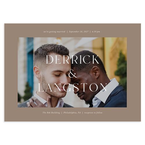 Manhattan Wedding Invitations Fawn Signature Blank No Standard