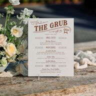 Western I Do BBQ Standard Menu Tabletop Sign Small Saddle Standard Indoor Foam Core S Tabletop Menu