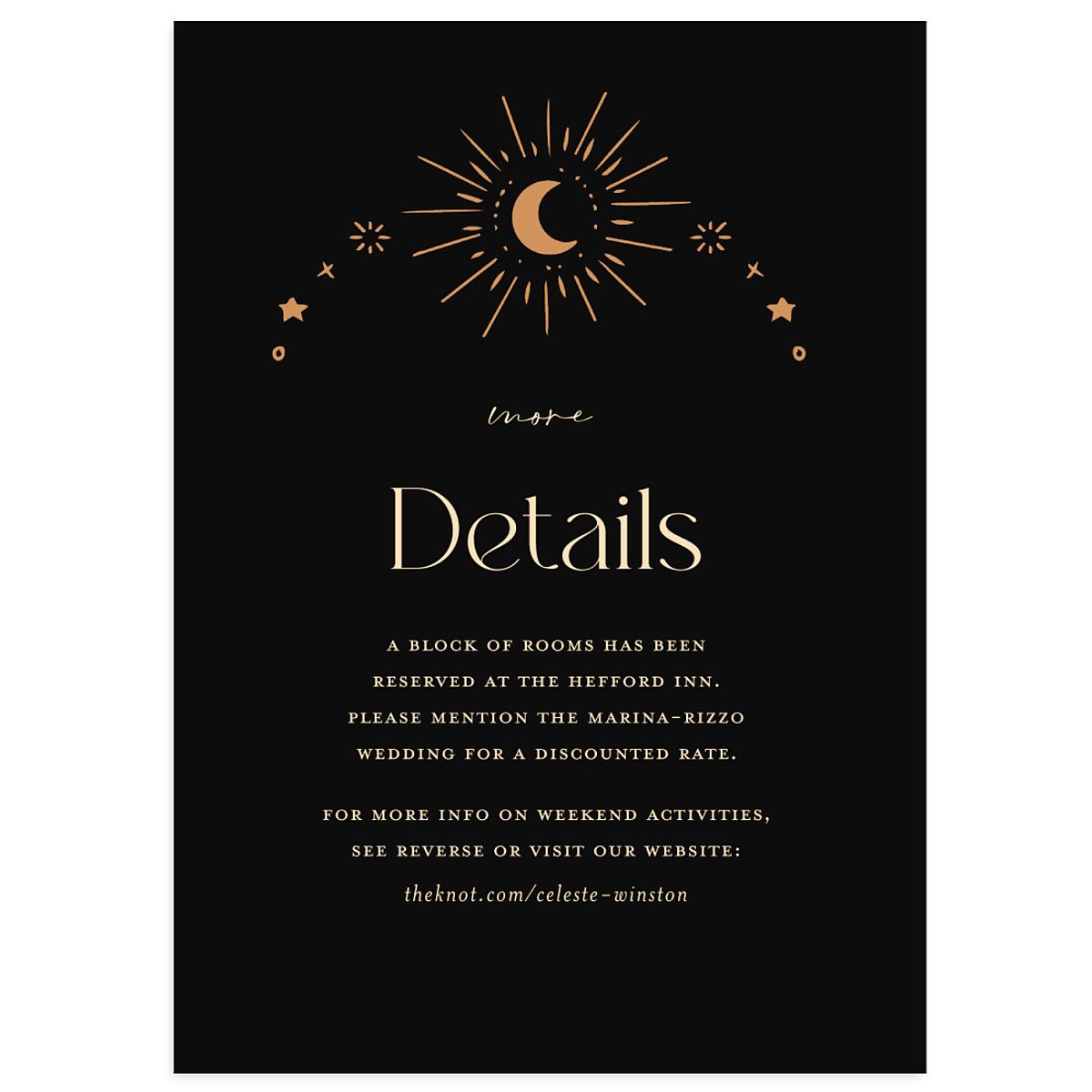 Celestial Galaxy Wedding Enclosure Cards