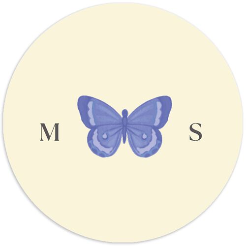 Whimsical Wildflower Garden Wedding Stickers Daffodil Circle