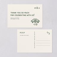Hand Drawn Recipe Thank You Postcards Dark Camo
