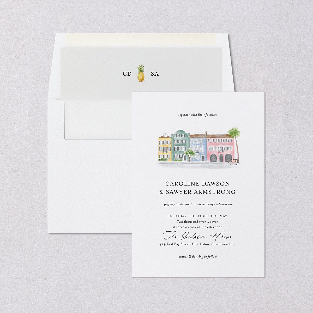 Charming Charleston Envelope Liners Pure White Standard