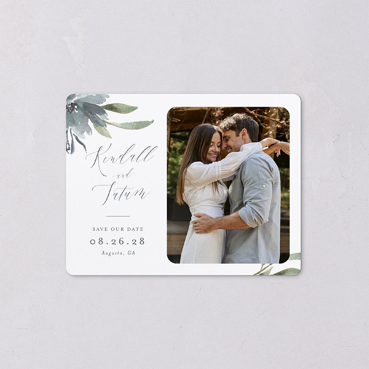 Muted Floral Save The Date Magnets — view 1