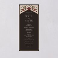 Vintage Nouveau Floral Wedding Programs Merlot Signature