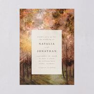 Enchanted Forest Wedding Invitations Terracotta Signature Blank No Standard