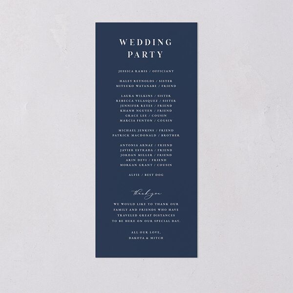 Mountain Escape Wedding Programs Silver Moody Blue Signature