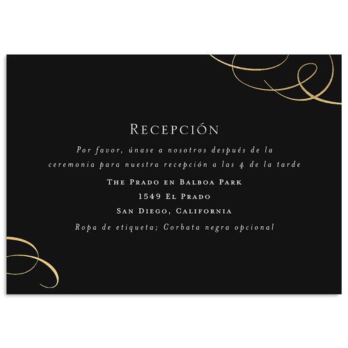 Nuestra Boda Wedding Enclosure Cards Gold Charcoal Signature Standard