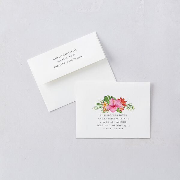 Tropical Hibiscus Thank You Cards Lily
