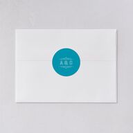Iconic Beach Wedding Stickers Green Apple Circle