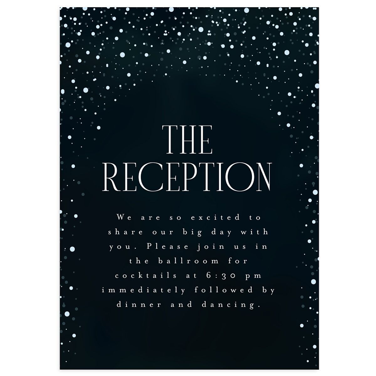 Sparkling Night Wedding Enclosure Cards