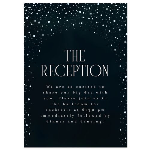 Sparkling Night Wedding Enclosure Cards Navy Signature