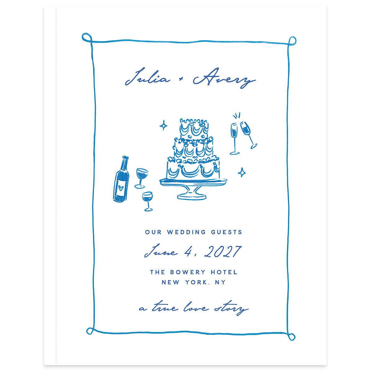 Hand Drawn Cake Guest Books