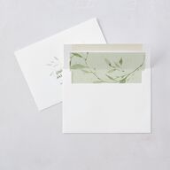 Pressed Leaves Save The Date Cards Thyme Signature smooth Blank No Standard