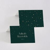 Celestial Galaxy Place Cards Dark Emerald Signature