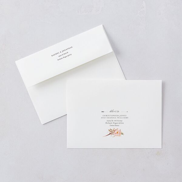 Bohemian Floral Bridal Shower Invitations Merlot Signature Blank Standard
