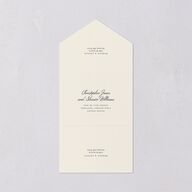 Vintage Lace All-in-One Wedding Invitations Burgundy Signature Light Both Recipient and Return Addresses No
