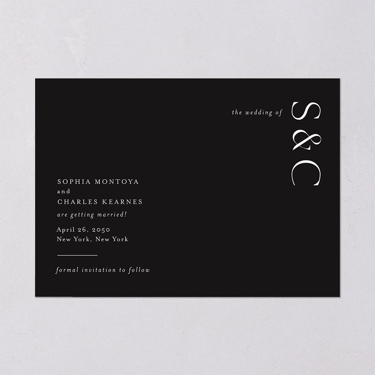 Timeless Elegance Save The Date Cards — view 3