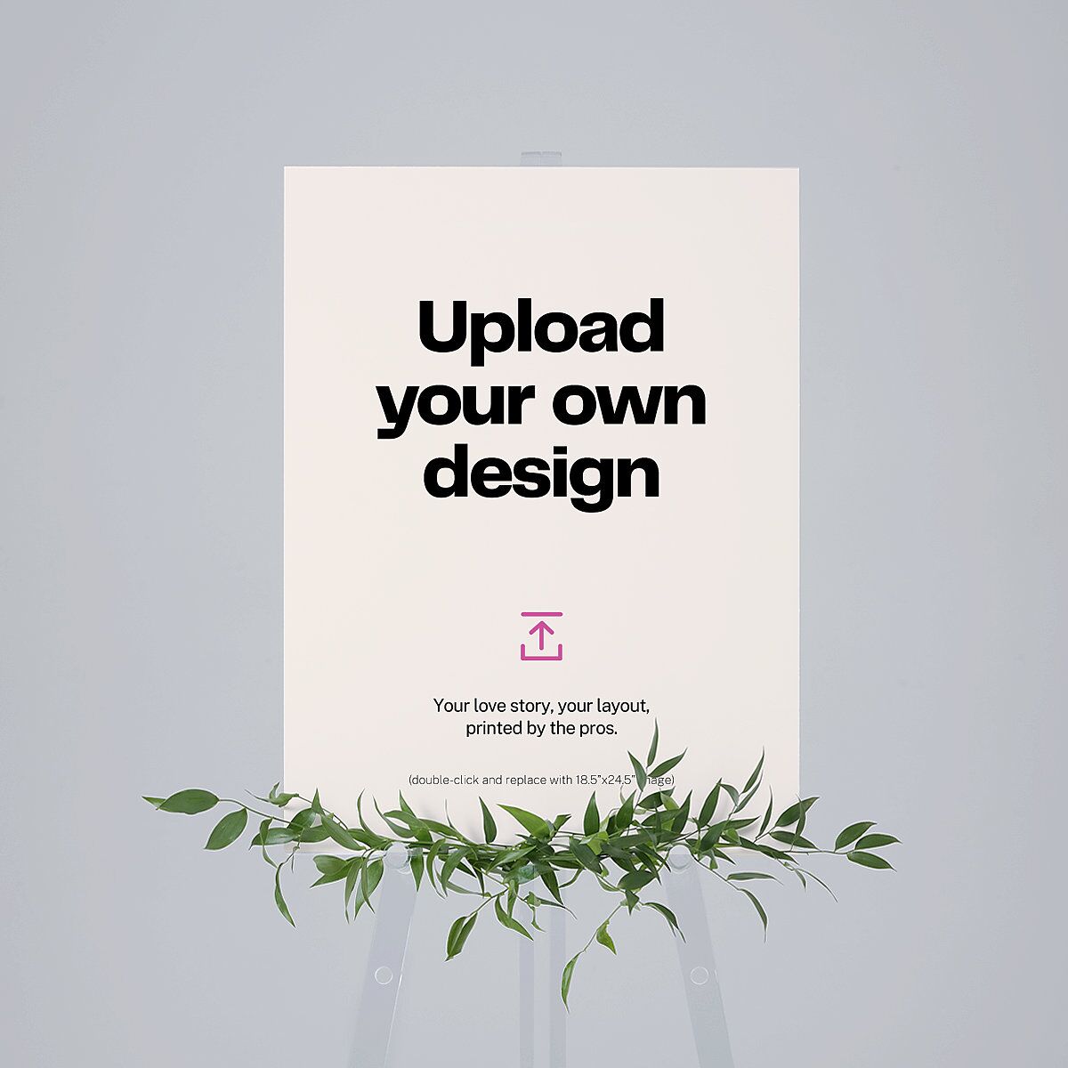 Upload Your Own Design Portrait Photo 18"x24" Welcome Sign Pure White Standard Indoor Foam Core M Welcome