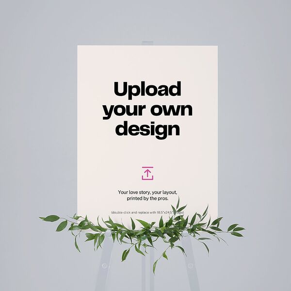 Upload Your Own Design Portrait Photo 18"x24" Welcome Sign Pure White Standard Indoor Foam Core M Welcome