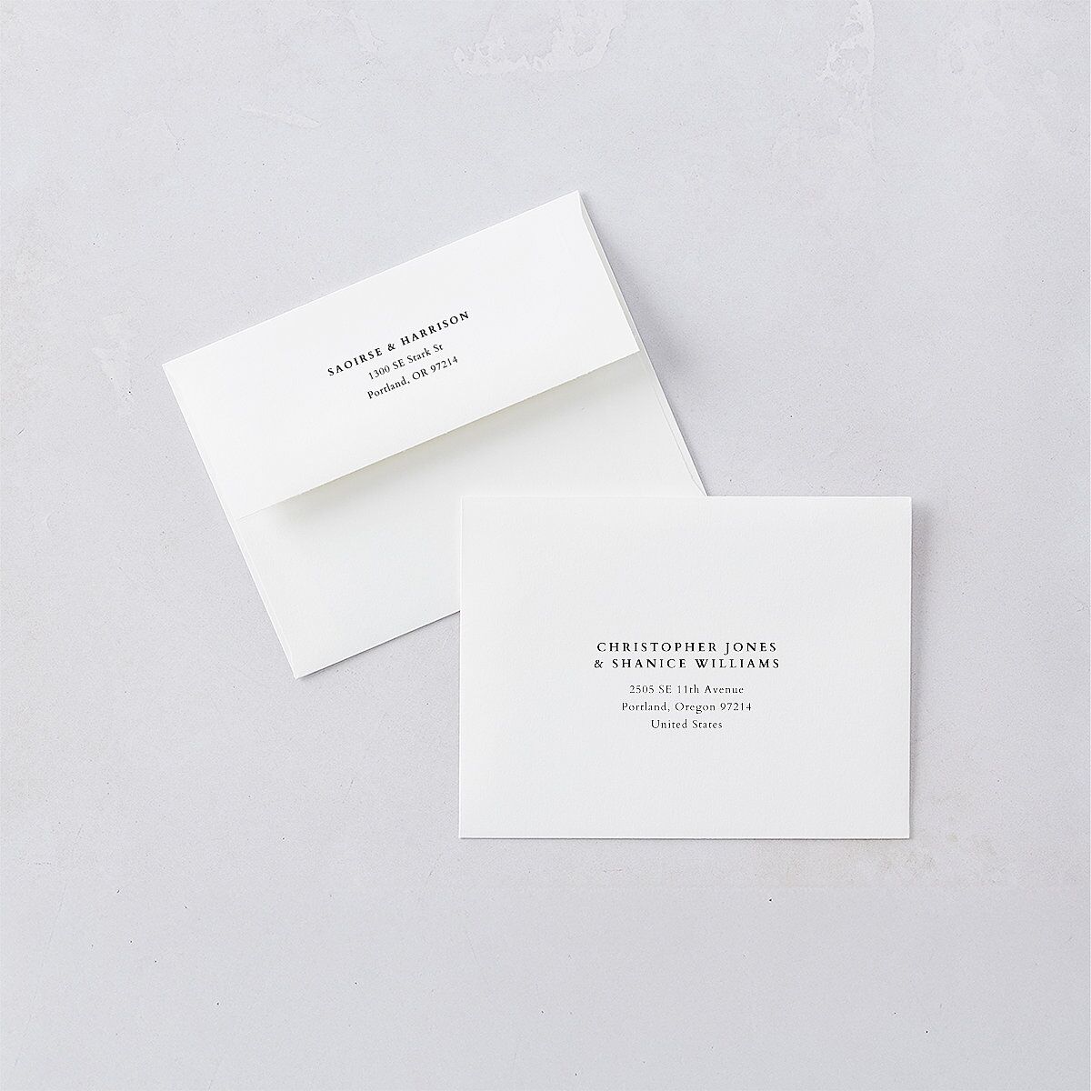Elegant Editorial Page Save the Date Petite Cards Champagne Signature smooth Blank No Standard