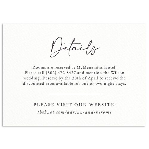 Layered Watercolor Wedding Enclosure Cards Charcoal Signature Standard