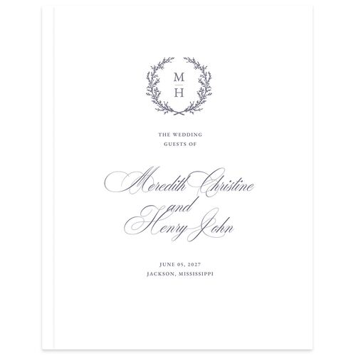 Monogram Branches Wedding Guest Book Marigold
